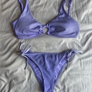 Hollister Purple Bikini Set with Twist Detail